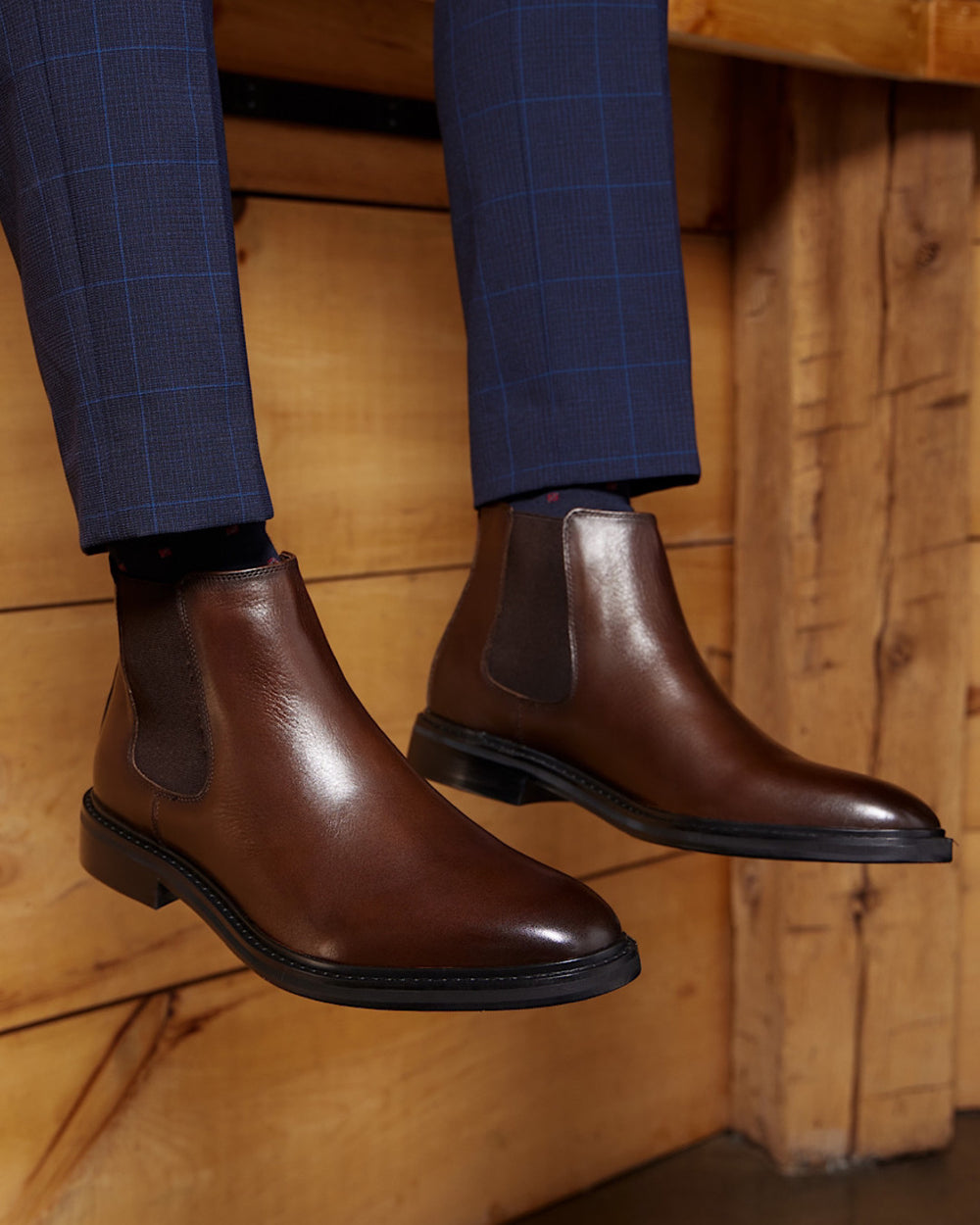 Vintage Foundry Co. Men\'s Ankle Boot Vintage Foundry Co. Brown Suede Ankle Boots Men main image 4