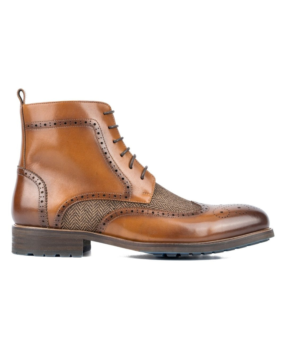 Vintage Foundry Co Mens VF1059-SE Tan Leather Sheepskin Wingtip Boots Size 10 Vintage Foundry | Shoes | Vintage Foundry Co Darwin Chelsea  main image 4