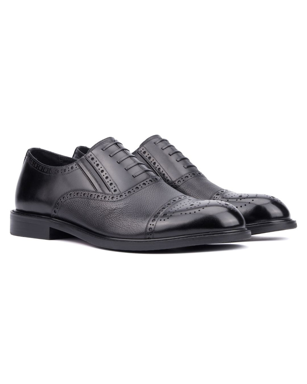 VINTAGE FOUNDRY The Rossi Lather Oxford, Leather Slip On Round Cap Toe Shoe, BLK VF1777_COGNAC_SQ_1000x.jpg?v=  main image 4