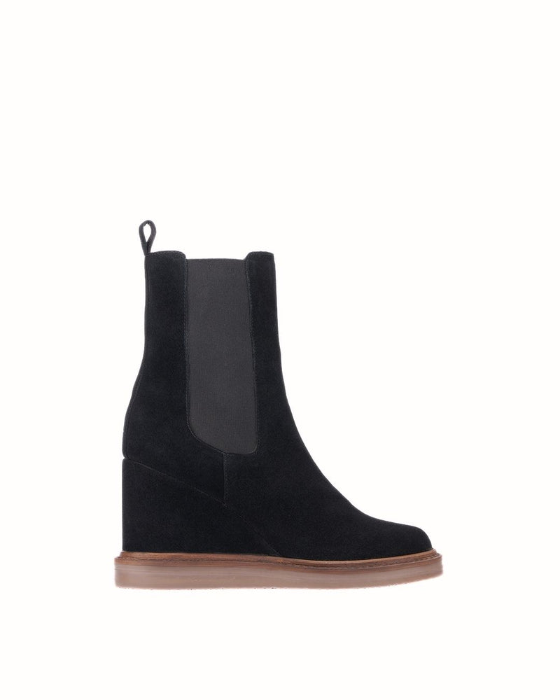 Navy wedge bootie best sale